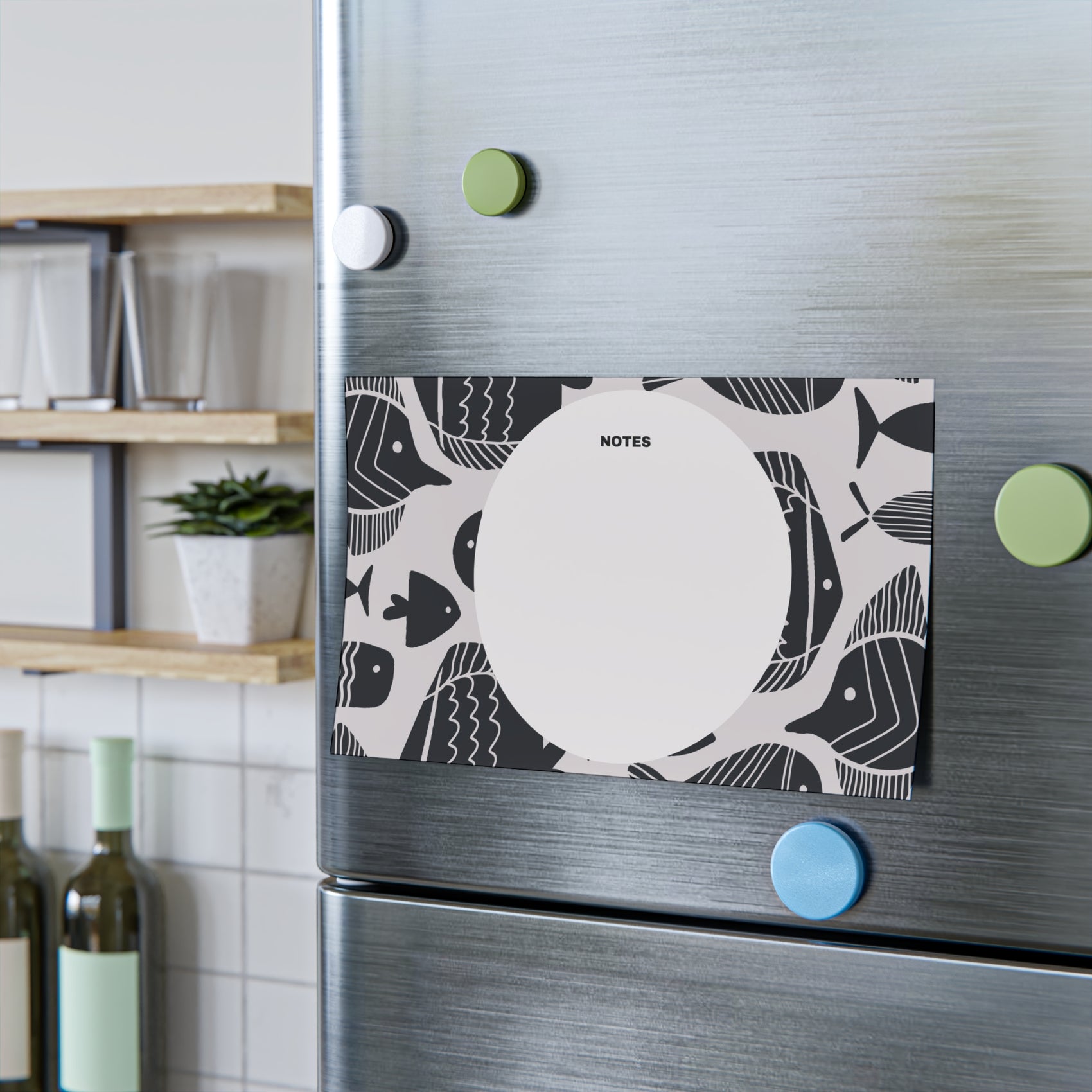 Fish Themed Post-it Note Pads Black Cute Desk Accessories Modern Office Organization Black Reminder Notes Gifts for Students Teachers Gifts