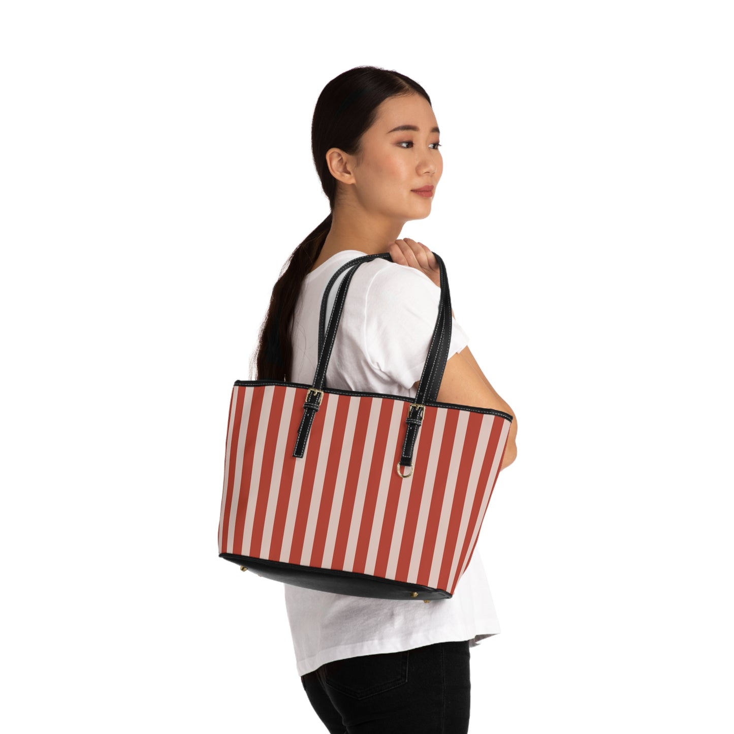 Striped Shoulder Bag Womens Tote Work Carryall Travel Shopper Birthday Present For Her Weekend Accessory Summer Wardrobe Everyday Essential