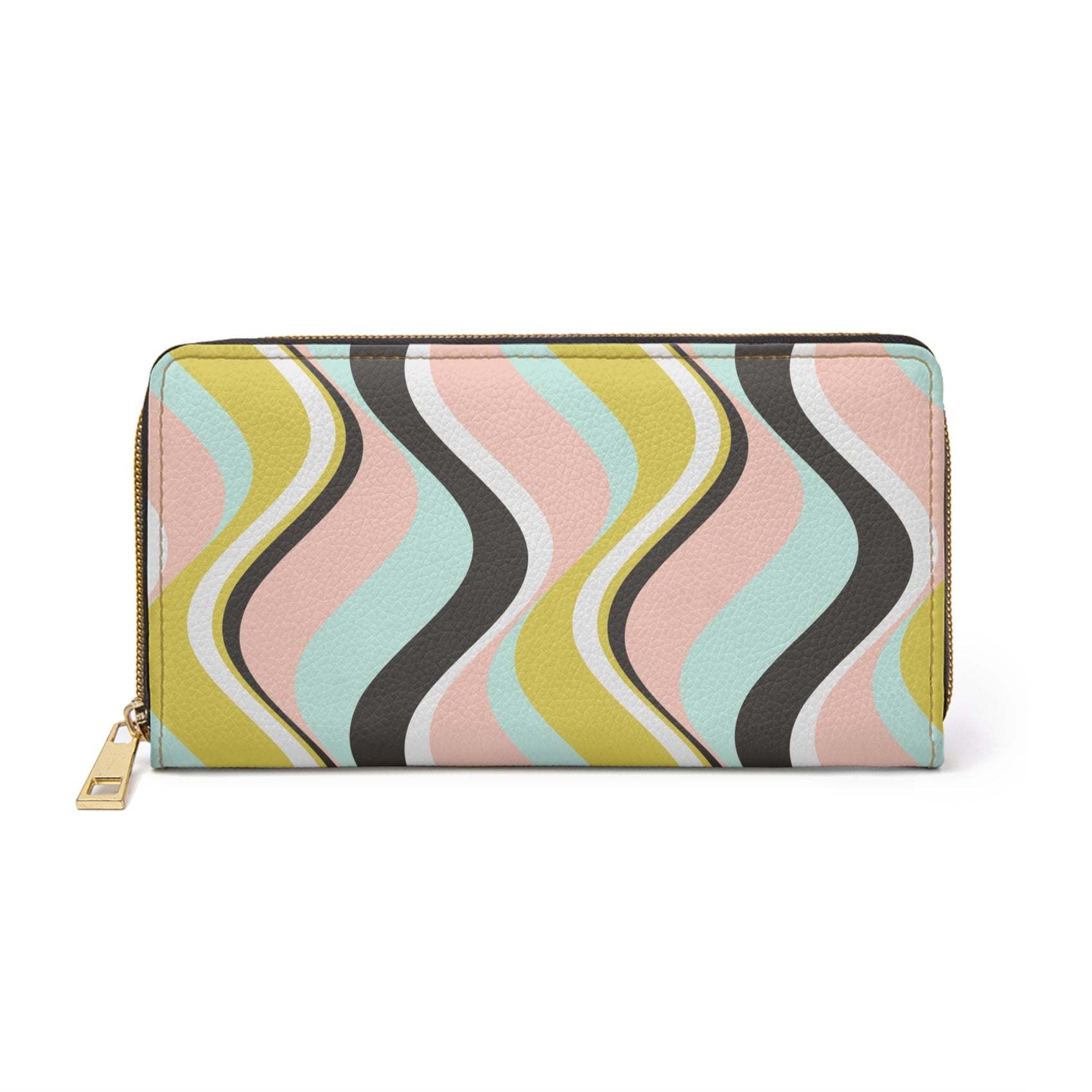 Colorful Wavy Purse For Modern Fashion Pastel Wallet Gift For Wife Summer Travel Organizer Trendy Clutch Birthday Present For Sister Idea
