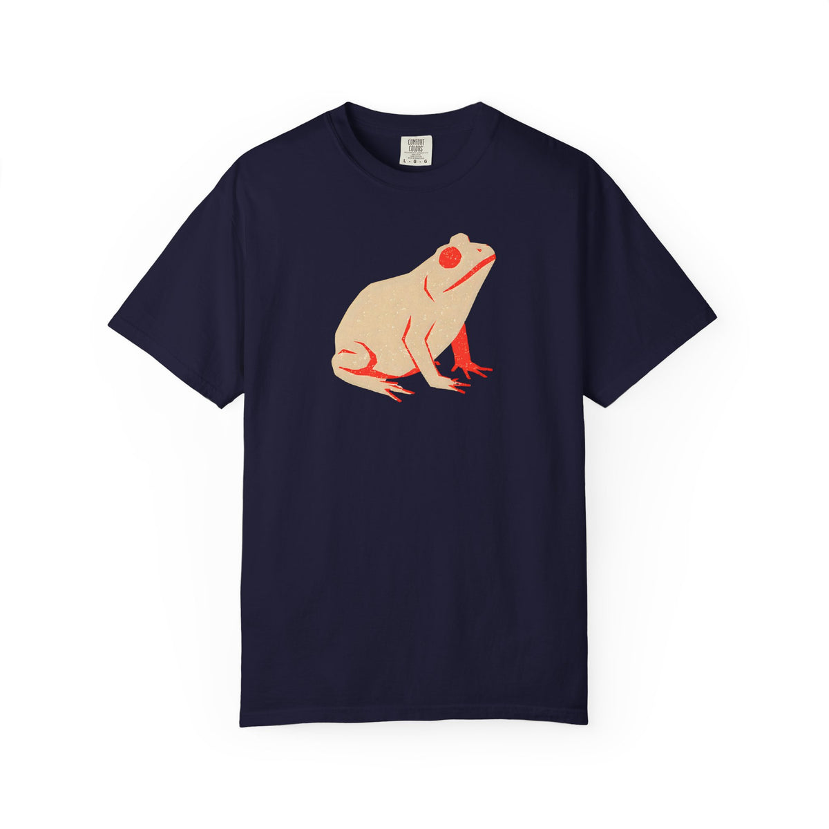 Colorful Frog Unisex T-shirt For Him Tee Japanese Frog Playful Top Casual Wear, Animal Lover Gift, Nature Inspired Apparel, Eco-Friendly