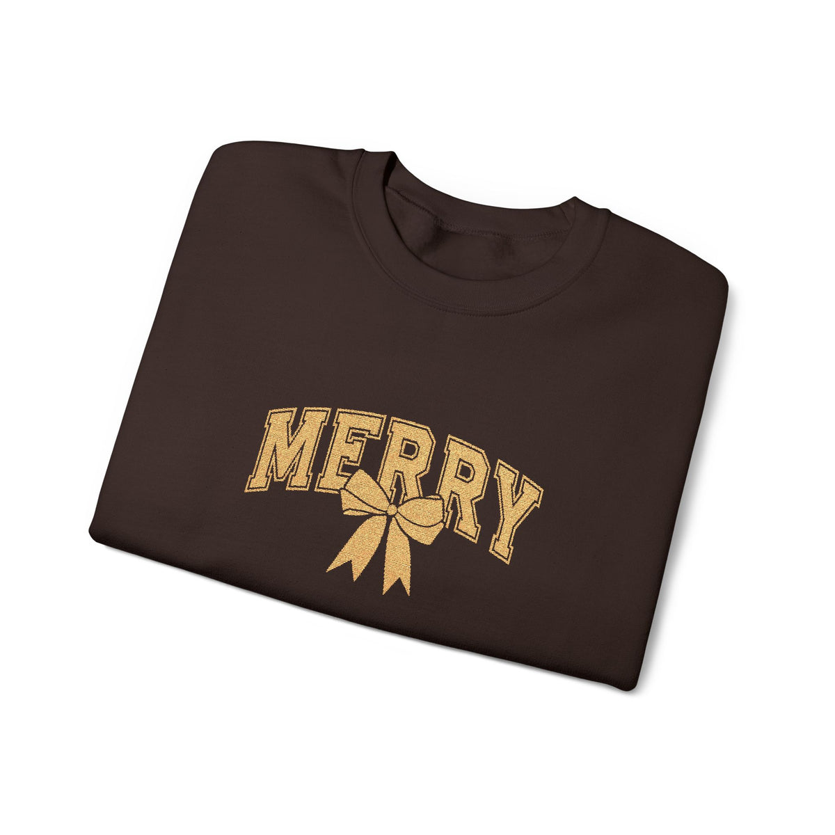 Merry Bow Christmas Sweatshirt Gift For Daughter Holiday Crewneck Present For Niece Graphic Pullover Cozy Winter Apparel Seasonal Top Style
