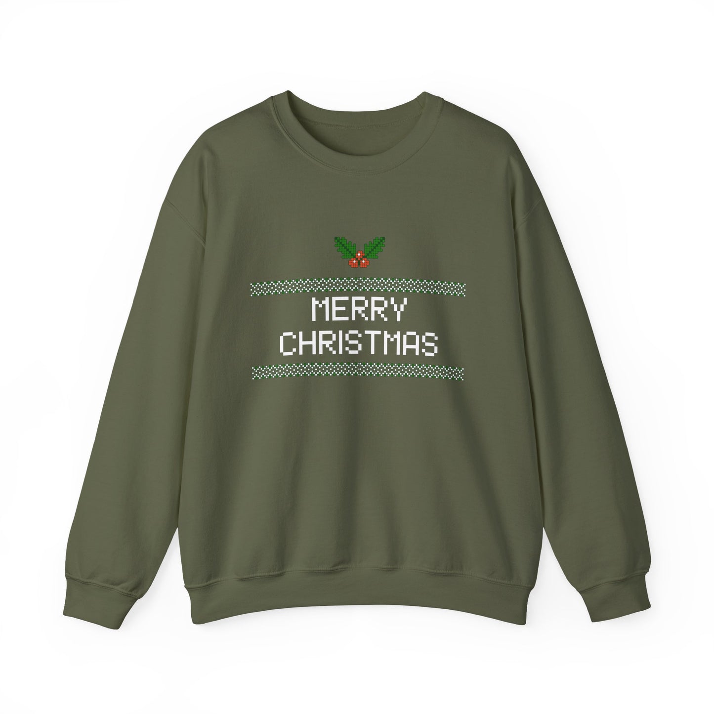 Ugly Christmas Sweater Matching Family Crewneck  Retro Holiday Jumper Cute Xmas Party Gift Cozy Winter Pullover Pixel Christmas Sweatshirt