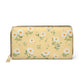 Floral Purse For Spring Fashion Daisy Wallet Gift For Wife Summer Travel Organizer Yellow Clutch Birthday Present For Sister Daily Accessory