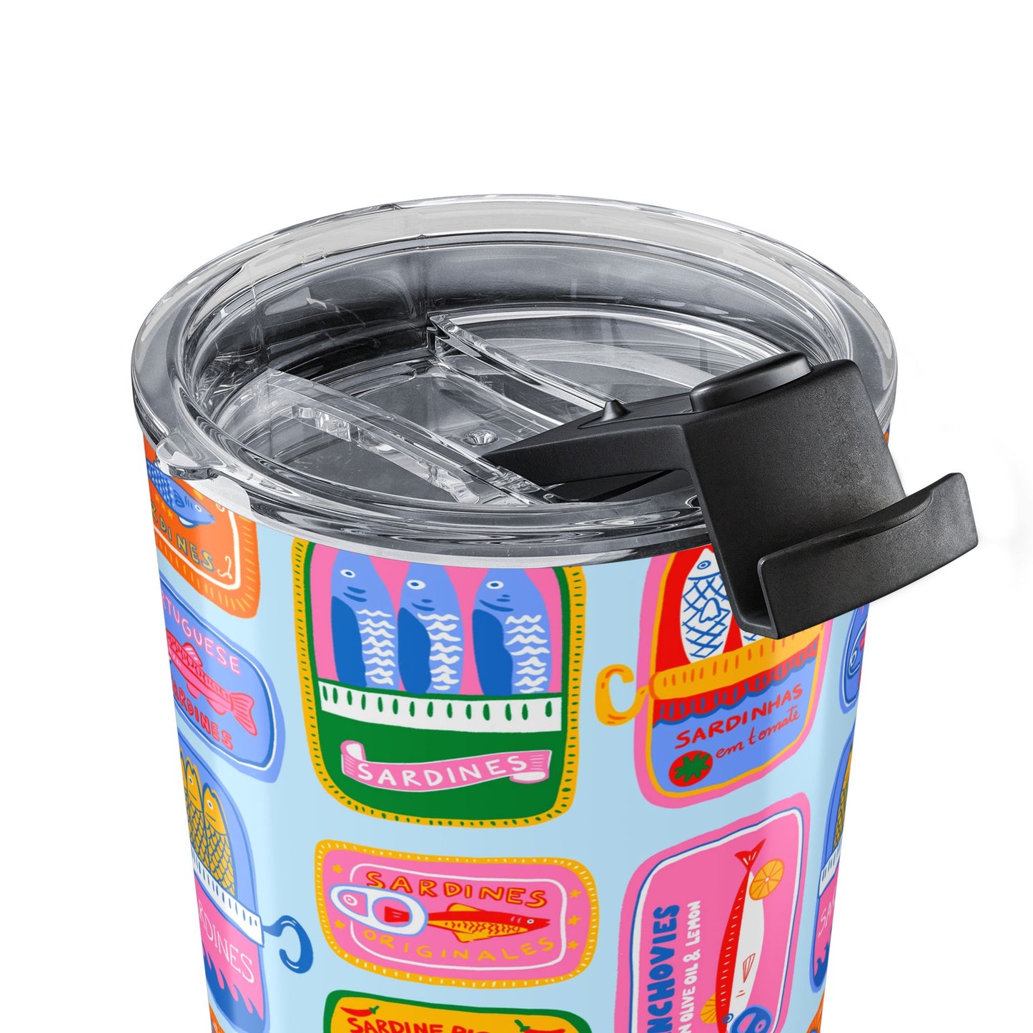 Portugal Tumbler Gift For Traveler Sardine Cup Portugal Souvenir Coffee Tumbler Beach Lover Gift Lisbon Travel Mug Summer Drink Cup