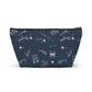 Paris Travel Accessory Pouch For Her Cute Makeup Bag Insert Navy Toiletry Organizer Parisian Decor Chic Pencil Case Present For Teen Girl