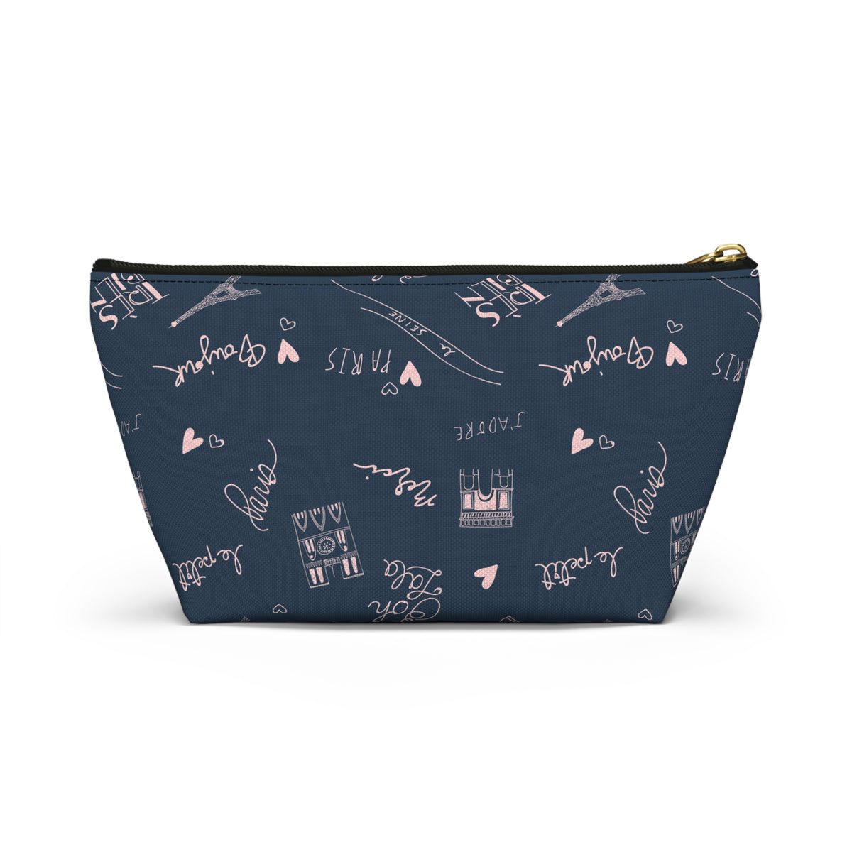 Paris Travel Accessory Pouch For Her Cute Makeup Bag Insert Navy Toiletry Organizer Parisian Decor Chic Pencil Case… – product image 3