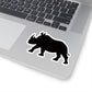 Black Rhino Silhouette Sticker | Kiss-Cut Sticker