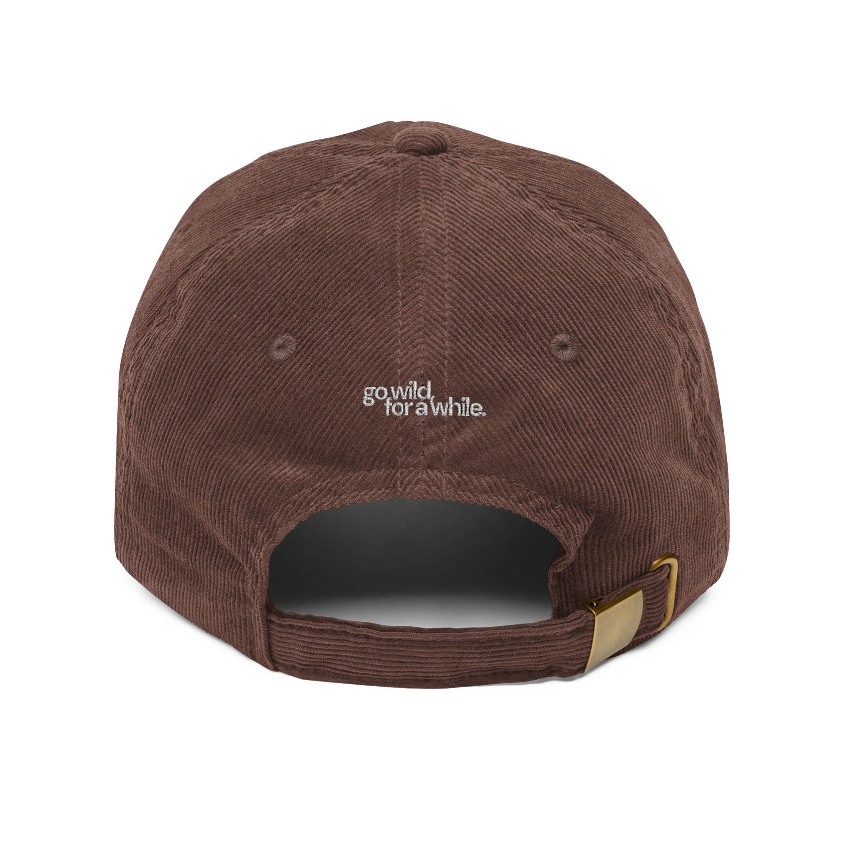 Embroidered Travel Cap Gift For Traveler Brown Corduroy Hat Outdoor Embroidery Baseball Gift For Nature Lover Vintage Hat Retro Baseball Hat