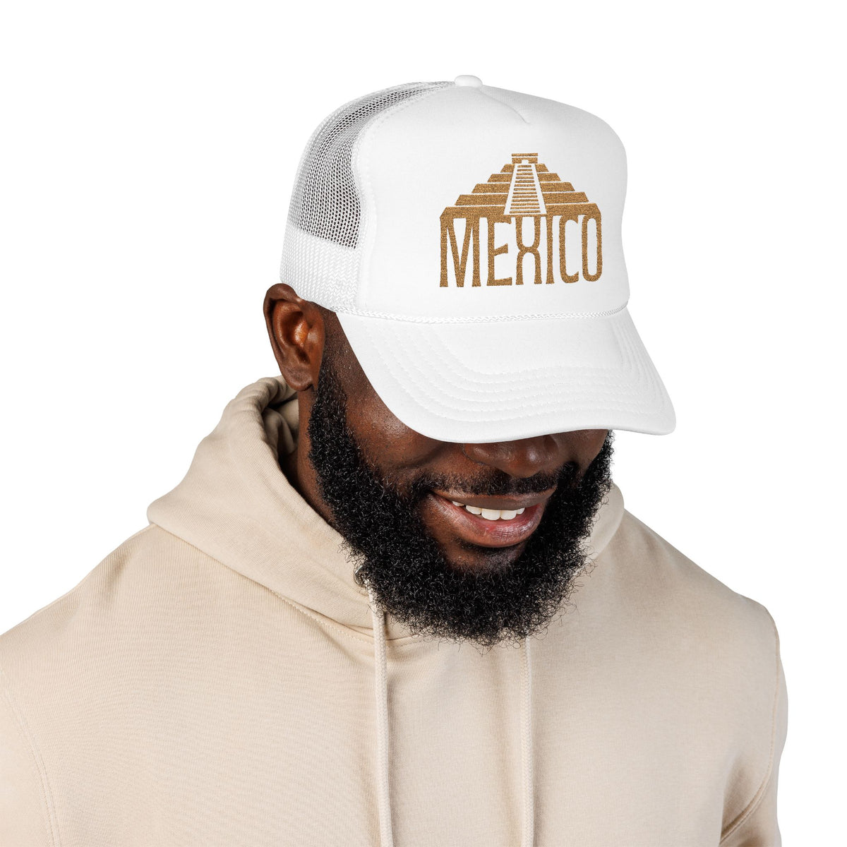 Mexico Hat Trucker Cap Travel Hat Embroidered Mexico Cap Pyramid Hat Vacation Hat Beach Hat Summer Travel Cap Gift Mexican Travel Gift