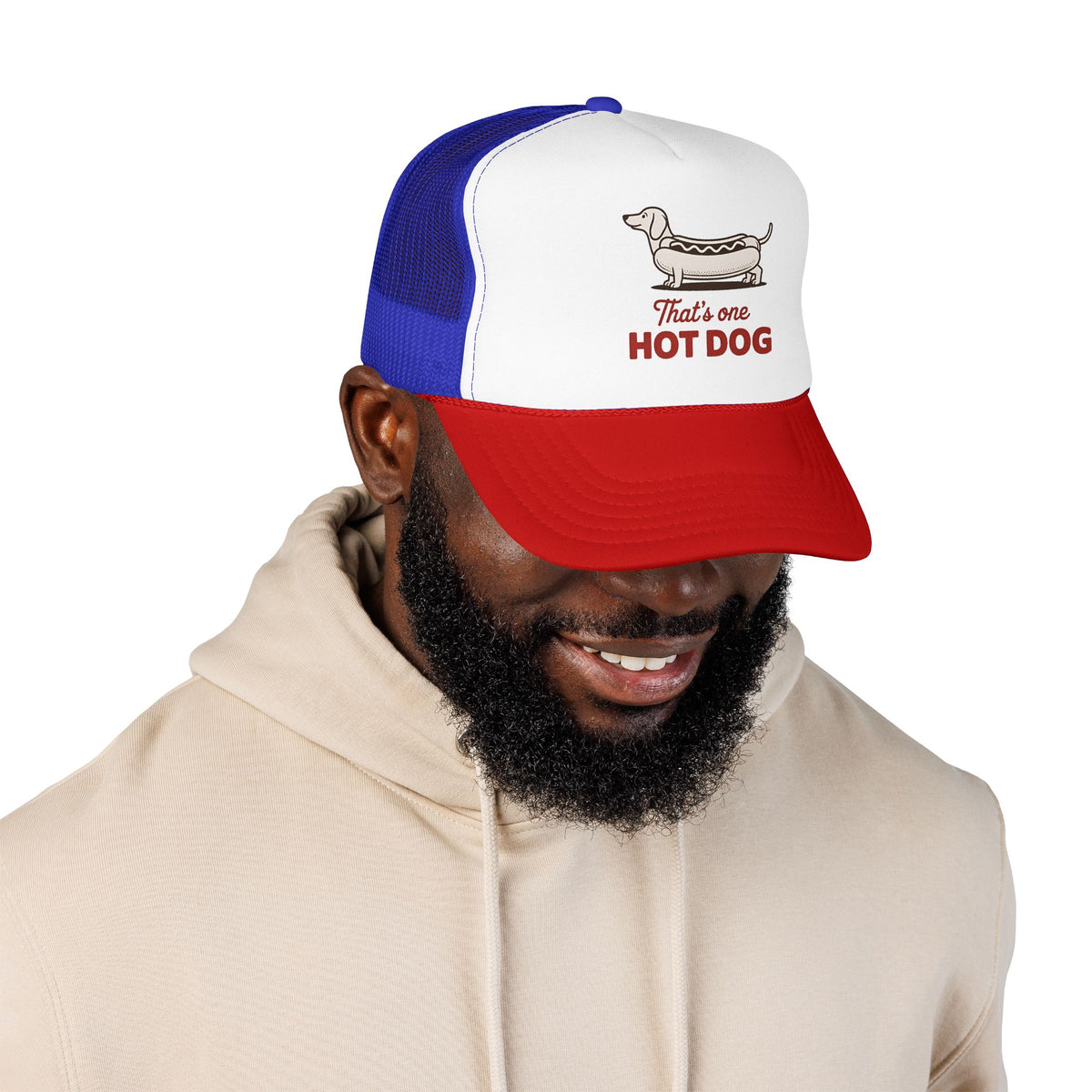 Hot Dog Trucker Hat For Outdoor Activities Funny Dachshund Cap for Summer Vacation Dog Lover Gift for Dad Cute Summer Hat BBQ Party Cap