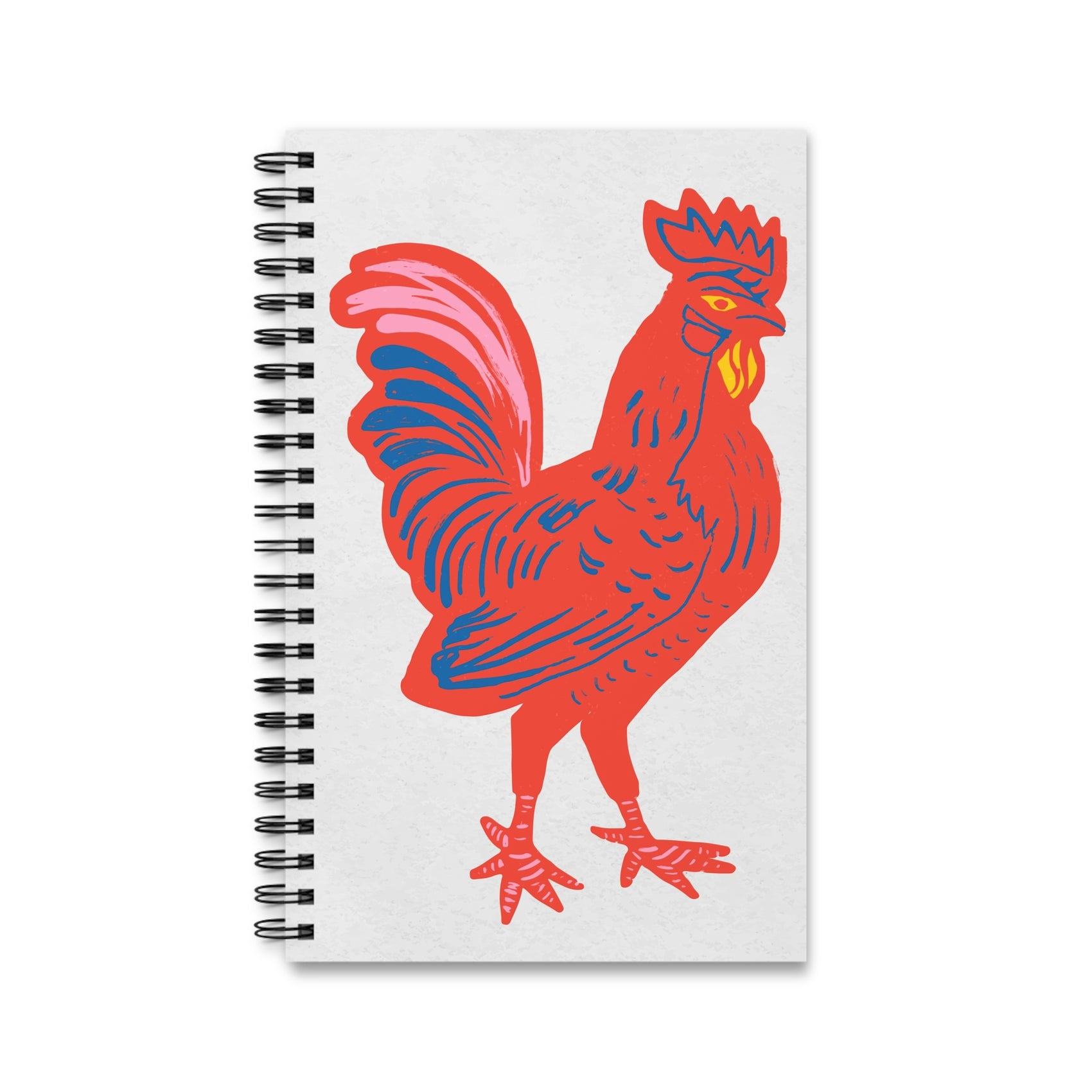 Spiral Notebook Rooster Farmhouse Journal Chicken Lover Gift Writing Diary School Planner Farm Animal Stationery Teacher Present Desk Gift