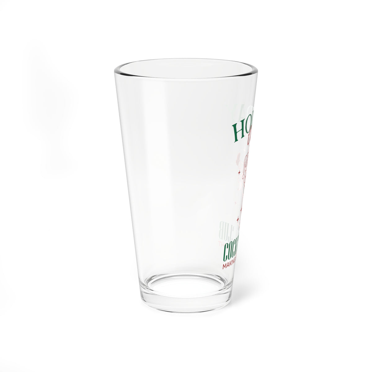 Holiday Cheer Mixing Glass Gift For Girlfriend Christmas Cocktail Tumbler Present For Coworker Retro Santa Barware Festive Party Keepsake