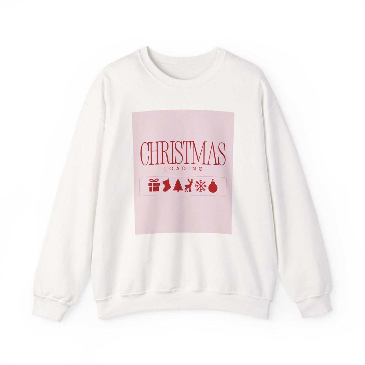 Christmas Loading Sweatshirt Gift For Wife Holiday Crewneck Seasonal Winter Present For Sister Cozy Graphic Pullover Family Party Outfit Top