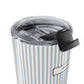 Personalized Tumbler Present For Her Custom Drinkware Friend Mug Blue Stripe Coworker Keepsake Travel Cup Birthday Surprise Chic Accessory