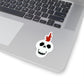 Punk Skull Sticker Red Mohawk For Laptop Journal Water Bottle Phone Case Birthday Gift Teen Adult Fun Rebellious Attitude Sticker