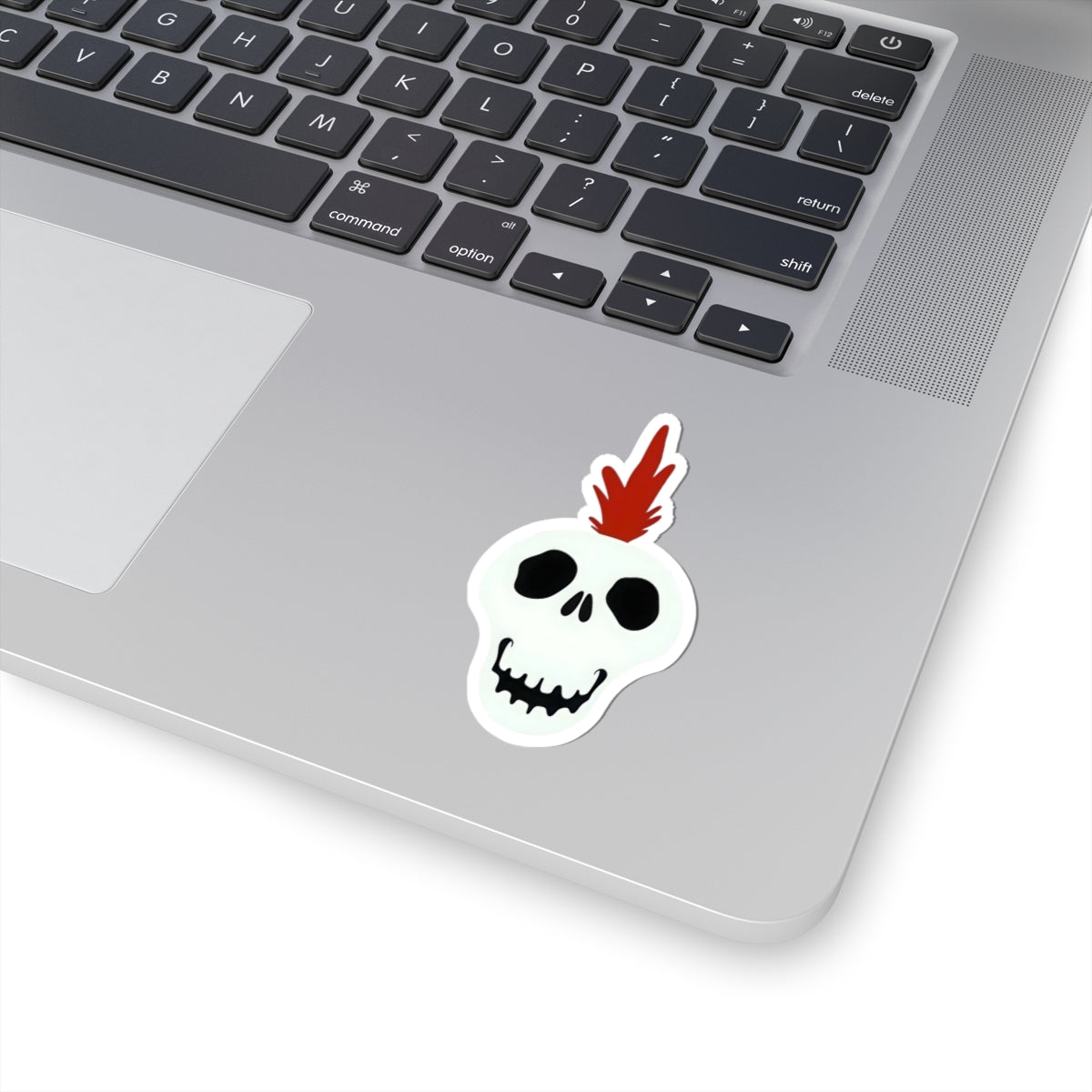 Punk Skull Sticker Red Mohawk For Laptop Journal Water Bottle Phone Case Birthday Gift Teen Adult Fun Rebellious Attitude Sticker