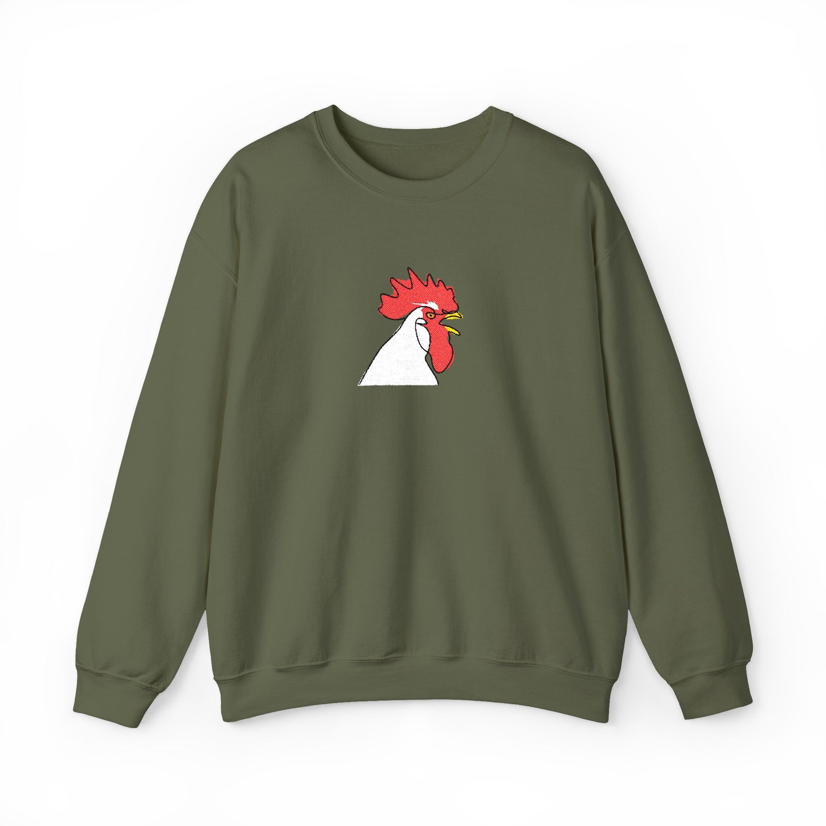 Embroidered Rooster Crewneck Sweatshirt Farmhouse Sweater Embroidery Animal Lover Gift Jumper Thanksgiving Tshirt Crew Neck Fall Embroidered