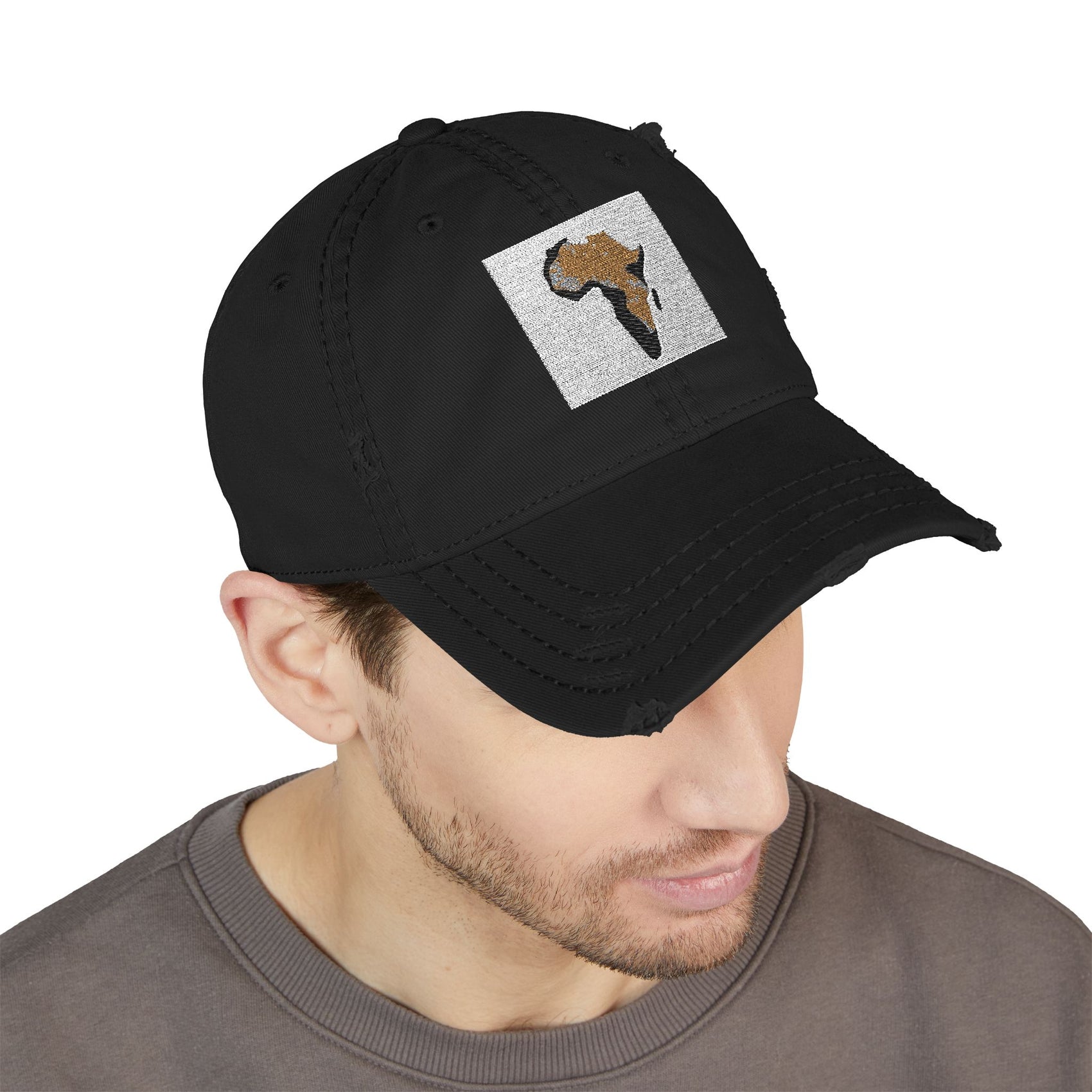 Distressed Dad Hat with Unique Embroidery, Casual Cap for Everyday Wear, Great Gift for Dads and Graduates, Trendy Accessories, [...]