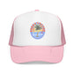 Palm Beach Trucker Hat For Girlfriend Retro Tropical Cap Coastal Vacation Headwear Mesh Snapback For Mom Island Escape Fashion Gift Style