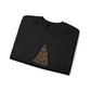Brown Gold Minimalist Embroidered Christmas Tree Sweatshirt For Women Cozy Holiday Crewneck Elegant Winter Pullover Festive Gift Idea Xmas