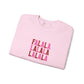 Embroidered Fa La La Sweatshirt Pink Holiday Pullover Caroling Crewneck Festive Music Lover Top Cute Christmas Singer Apparel Girly Top