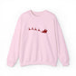 Minimalist Embroidered Christmas Sweatshirt For Woman Top Cozy Santa Sleigh Crewneck Holiday Pullover Winter Gift For Her Christmas Gift