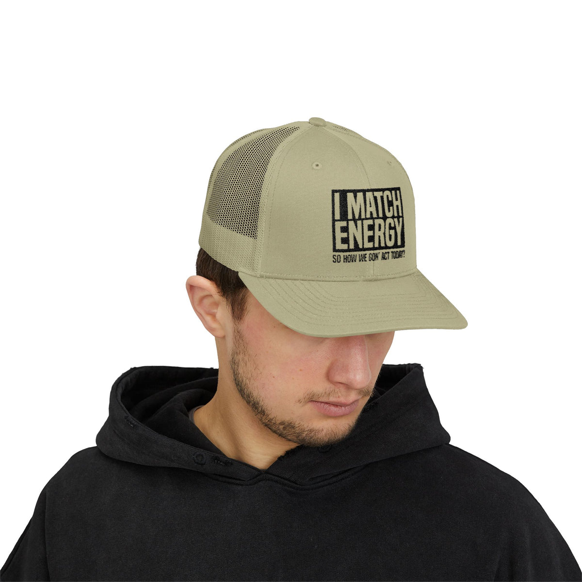 Embroidered Trucker Hat Gift For Him Her Motivational Streetwear Cap Gym Outfit Hat Everyday Casual Wear Statement Cap Gift For Dad Hat