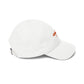 White Embroidered Travel Cap Gift For Travelers Hat Orange Text Embroidery Explore Hat Gift For Hikers Pink Travel Hat For Outdoor Cap