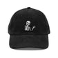Embroidered Cap Skeleton Corduroy Hat Summerween Outfit Cap Spooky Festival Hat Cute Skull Hat Gift For His Birthday Gift For Skeleton Lover