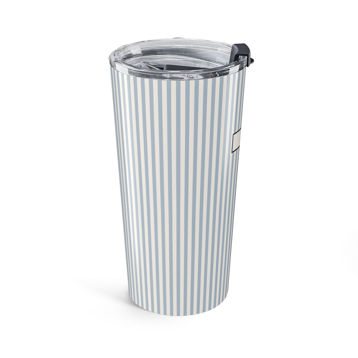 Personalized Tumbler Present For Her Custom Drinkware Friend Mug Blue Stripe Coworker Keepsake Travel Cup Birthday Surprise Chic Accessory
