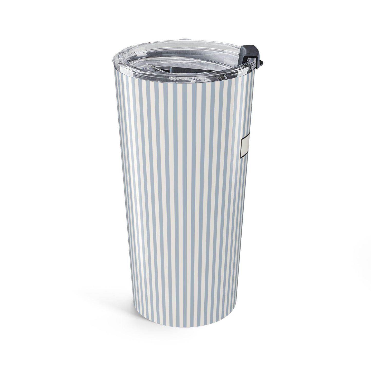 Personalized Tumbler Present For Her Custom Drinkware Friend Mug Blue Stripe Coworker Keepsake Travel Cup Birthday Surprise Chic Accessory