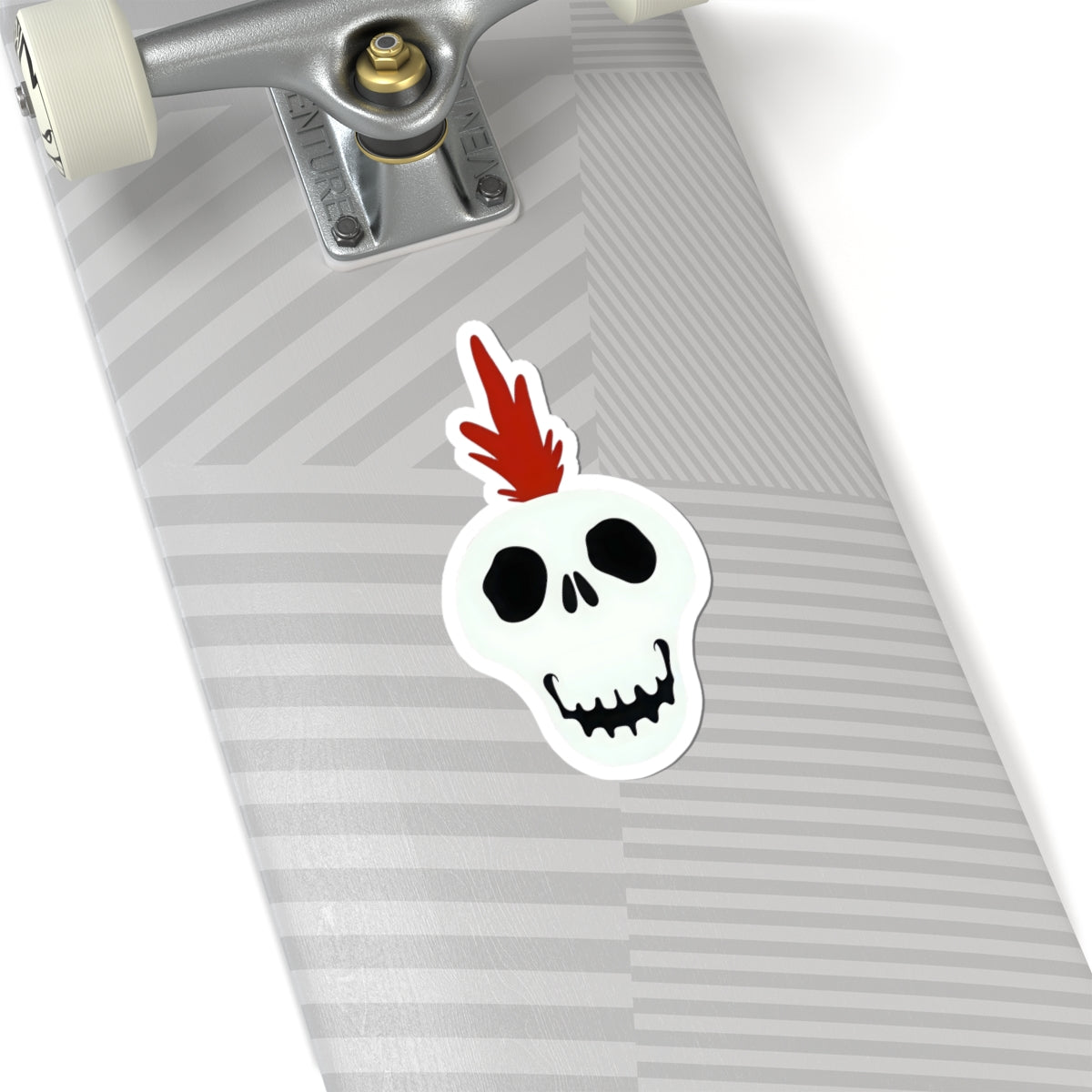 Punk Skull Sticker Red Mohawk For Laptop Journal Water Bottle Phone Case Birthday Gift Teen Adult Fun Rebellious Attitude Sticker