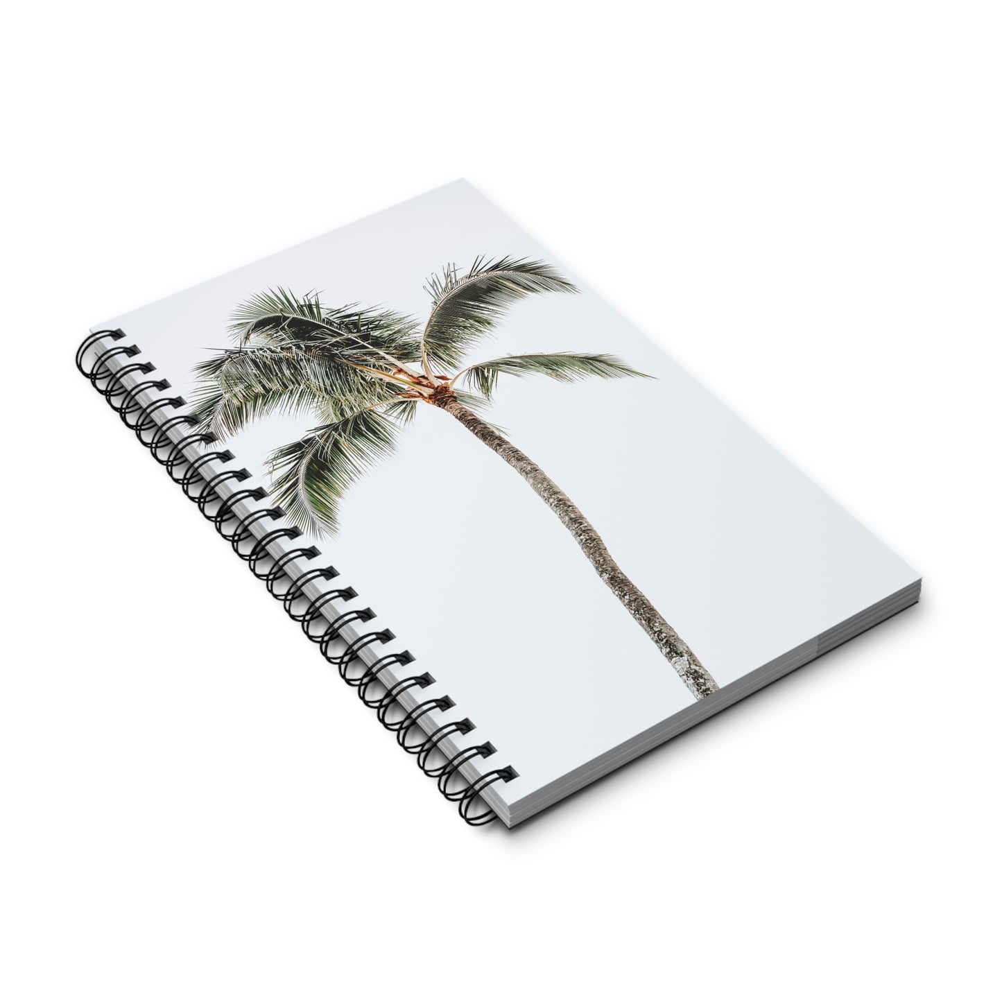 Palm Tree Spiral Notebook Tropical Travel Journal Beach Vacation Diary Island Lover Gift Coastal Writing Book Summer Desk Companion
