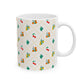 Bright Fruit Ceramic Mug Cherry Orange Leaf Kitchen Coffee Tea Cup Dishwasher Microwave Safe Summer Morning Breakfast Gift Fun Retro