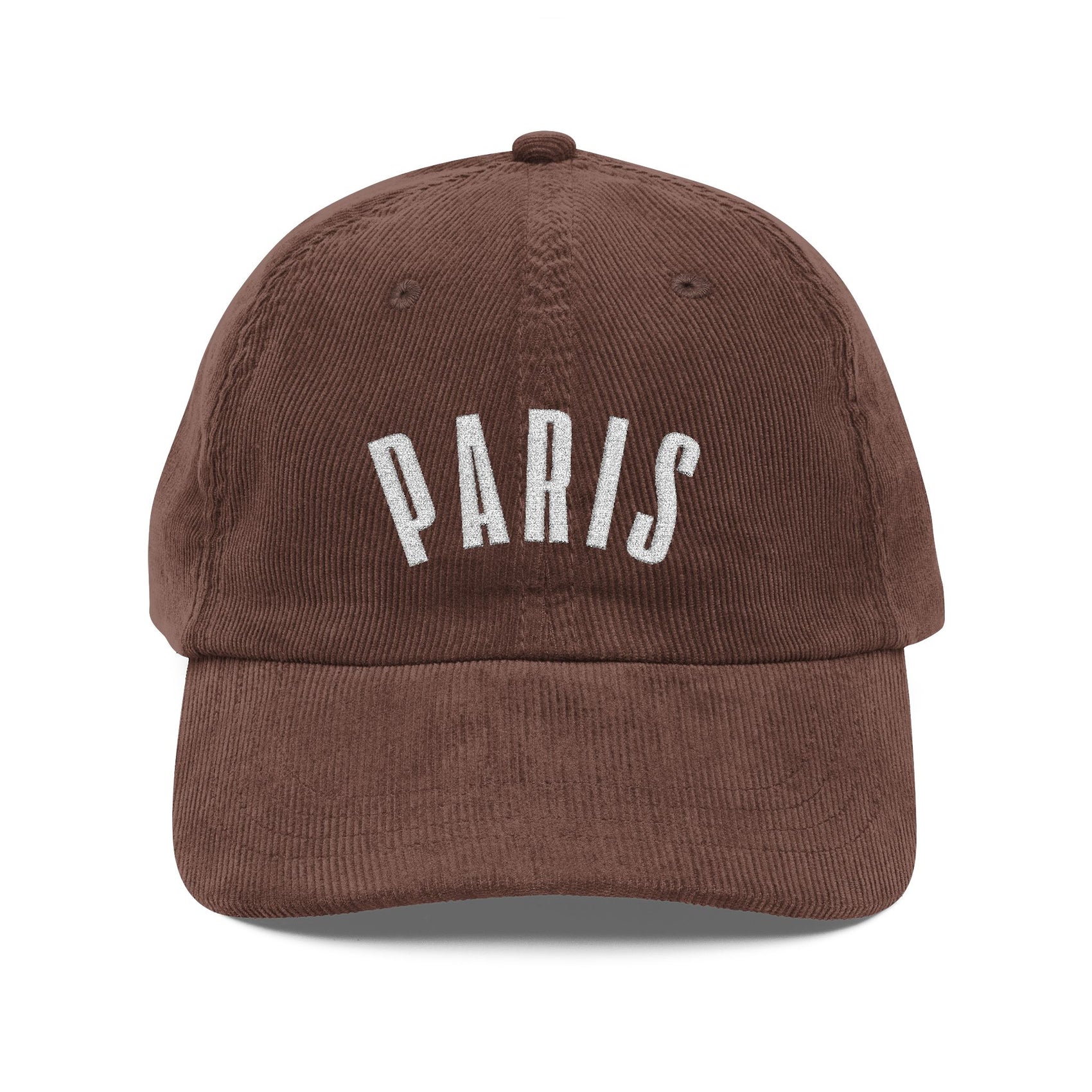 Embroidered Paris Corduroy Hat Vintage Style Cap Cute Brown Hat For France Lover Paris Travel Hat Trendy Fall Outfit Cap Travel Lover Gift
