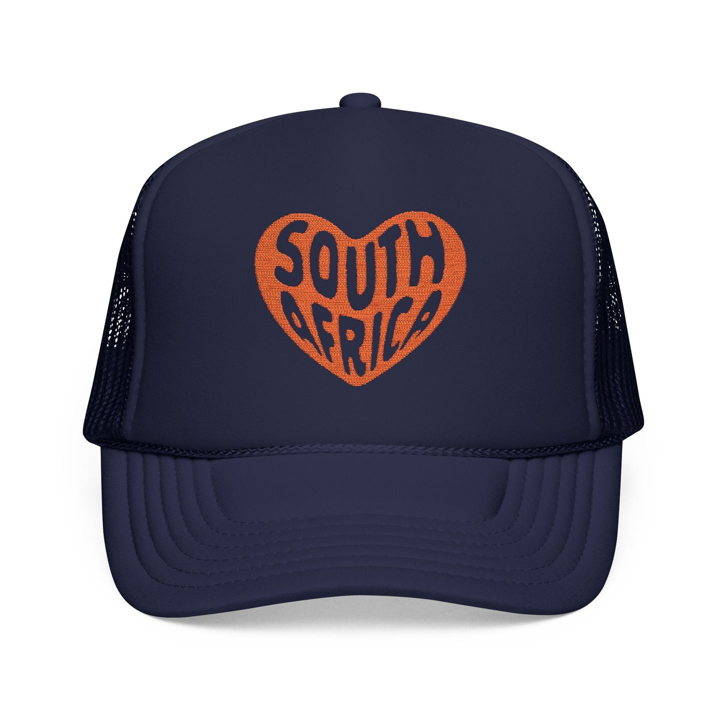 South Africa Embroidered Hat Gift For Travelers White Foam Mesh Cap Travel Embroidery Hat Africa Gift Summer Hat Unisex Streetwear Cap