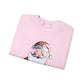 Blush Santa Sweatshirt For Cozy Holiday Style Cute Pink Christmas Pullover Whimsical Winter Crewneck Gift For Her Festive Fashion