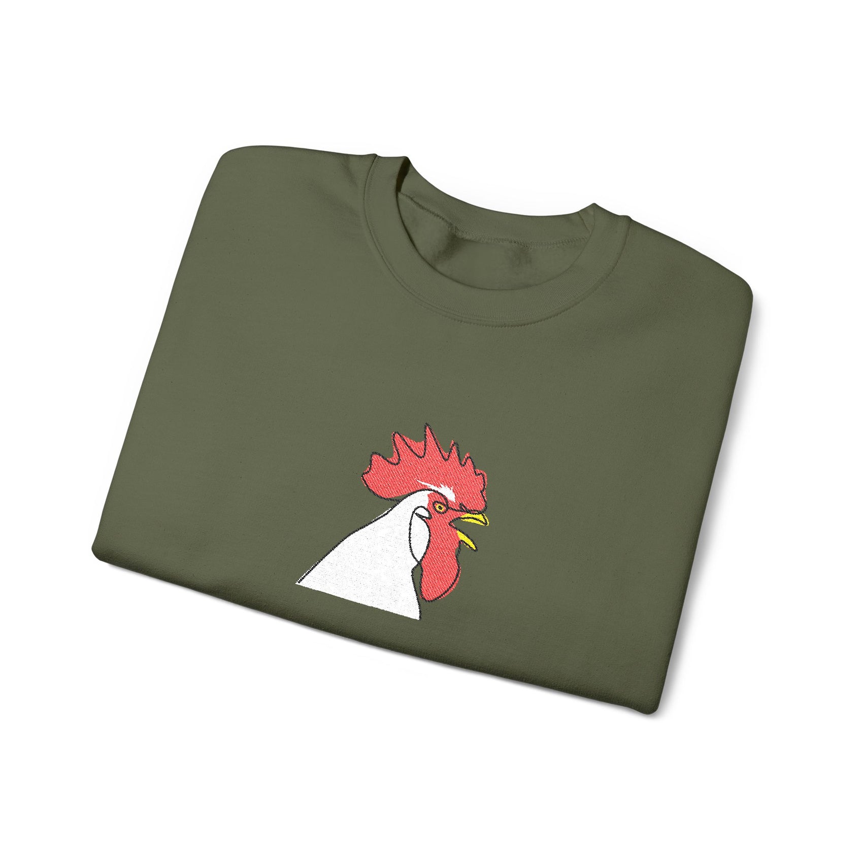 Embroidered Rooster Crewneck Sweatshirt Farmhouse Sweater Embroidery Animal Lover Gift Jumper Thanksgiving Tshirt Crew Neck Fall Embroidered