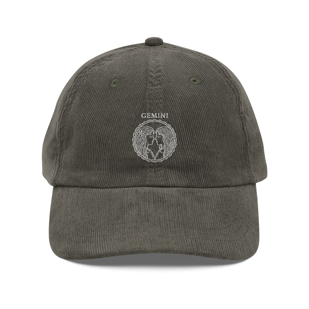 Embroidered Gemini Hat Gift For Friend Birthday Gift Zodiac Cap Astrology Gift Twin Sign Corduroy Dad Hat Horoscope Style Vintage Aesthetic