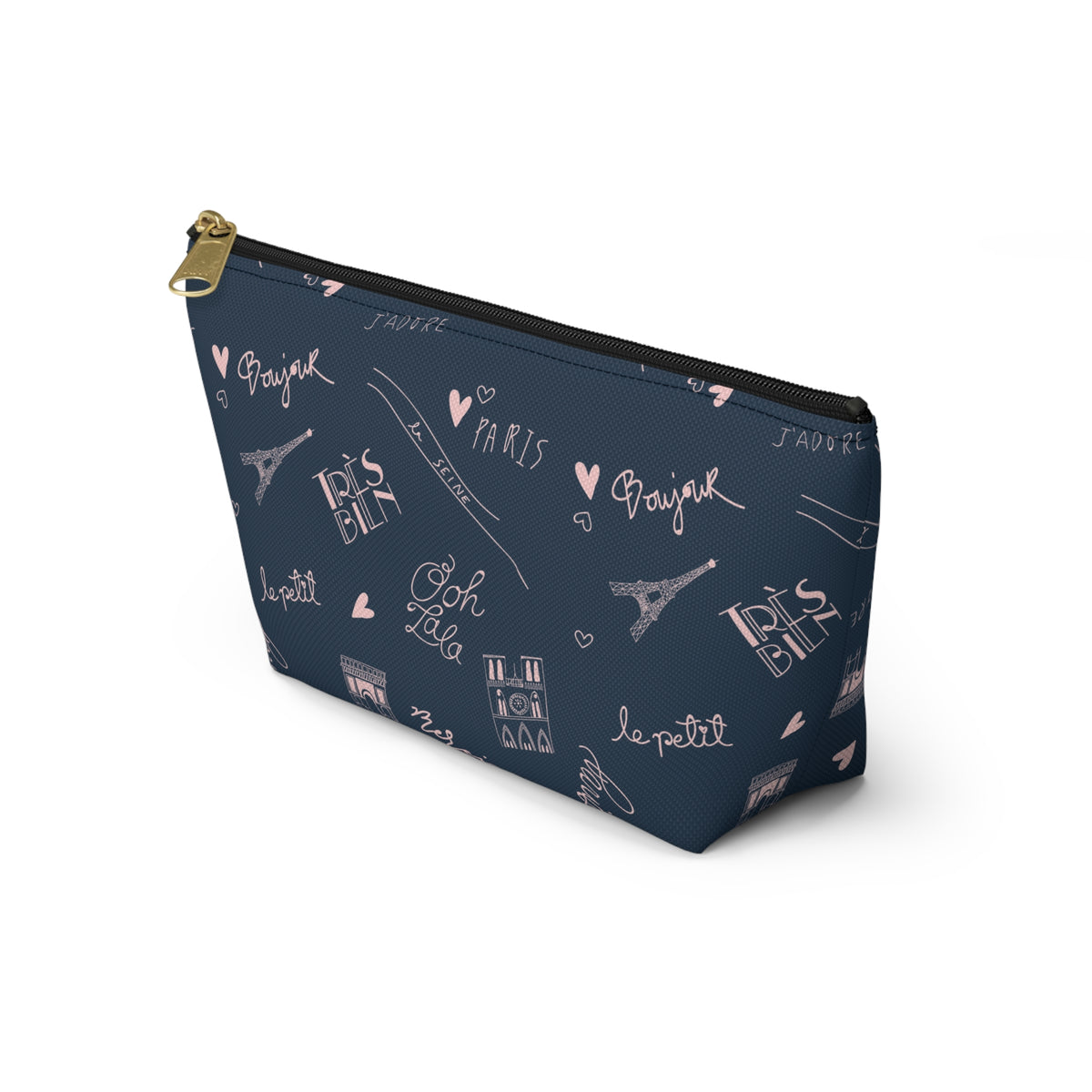Paris Travel Accessory Pouch For Her Cute Makeup Bag Insert Navy Toiletry Organizer Parisian Decor Chic Pencil Case… – product image 4