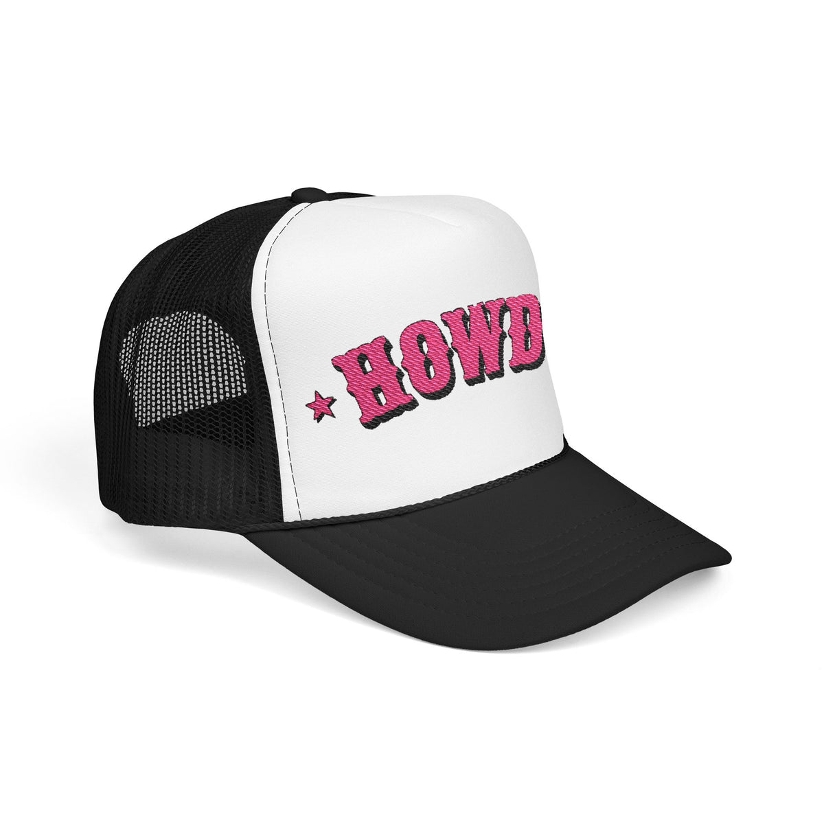 Embroidered Cowgirl Hat Howdy Trucker Hat Gift For Her Pink Western Foam Cap Gift For Cowgirl Friend Hat For Beach Goers Gift For Summer Hat