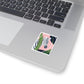 Pink Tropical Zebra Sticker | Kiss-Cut Vinyl Laptop Decal