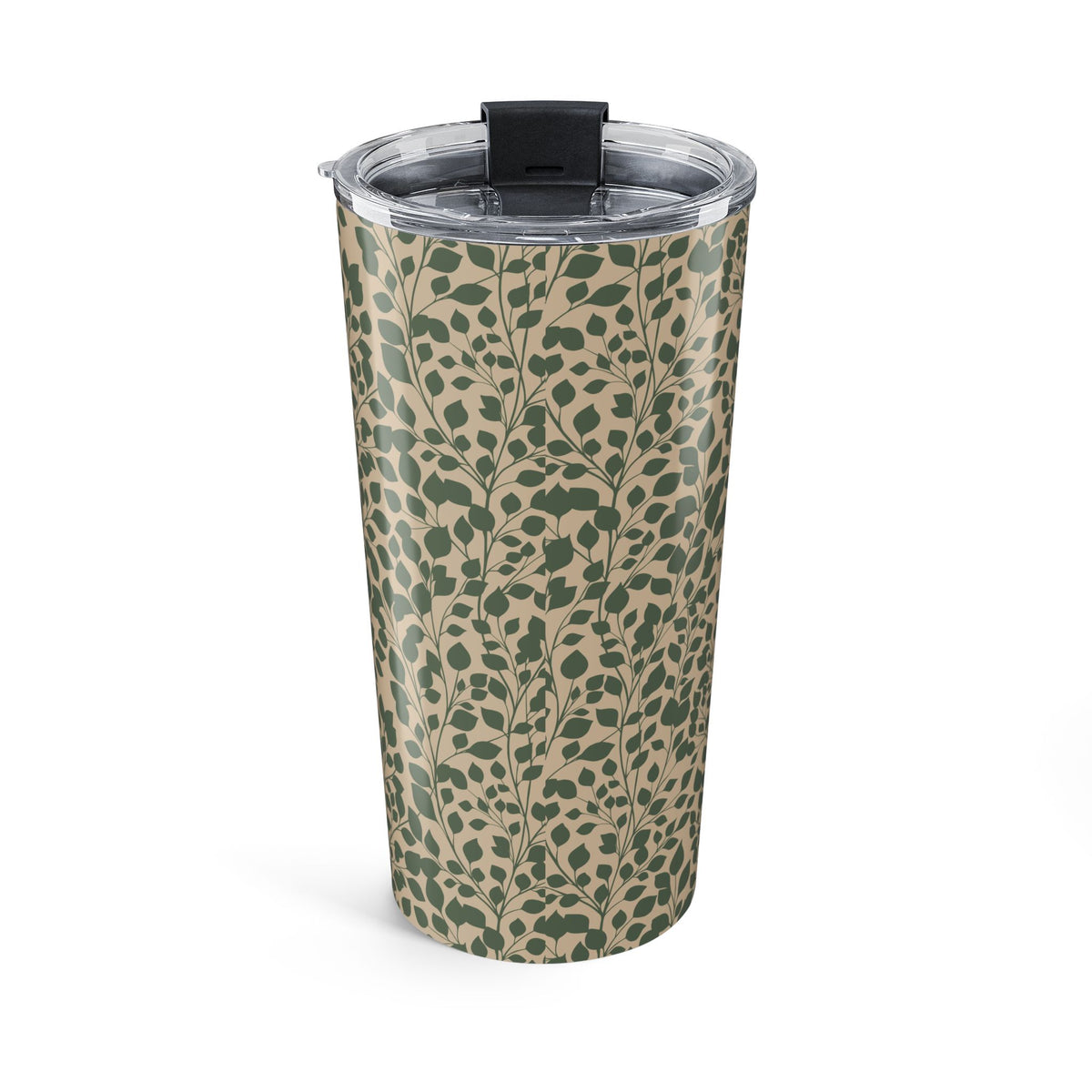 Botanical Tumbler For Plant Lover Gift Sage Green Travel Mug For Coffee Lover Leaf Print Insulated Cup For Teacher Gift Iced Coffee Cup Her