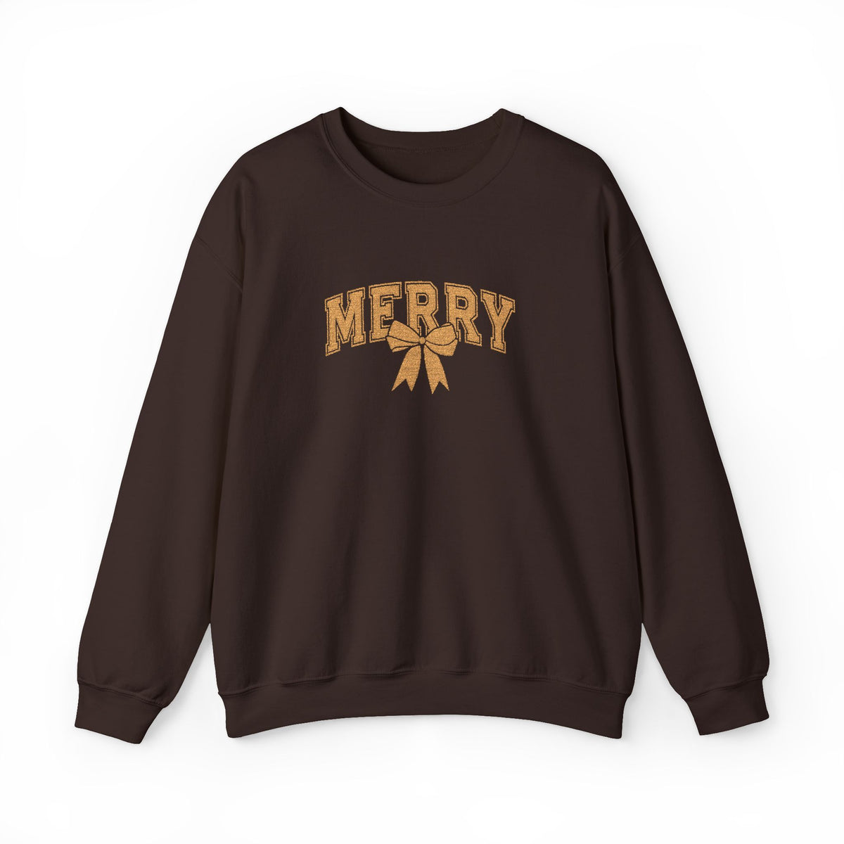 Merry Bow Christmas Sweatshirt Gift For Roommate Holiday Crewneck Present For Mentor Printed Pullover Cozy Winter Apparel Seasonal Top Style