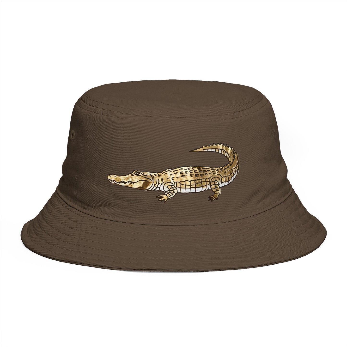 Black Crocodile Bucket Hat Embroidered Animal Safari Cap Trendy Streetwear Fisherman Hat Gift for Him Outdoor Summer Style South Africa Gift