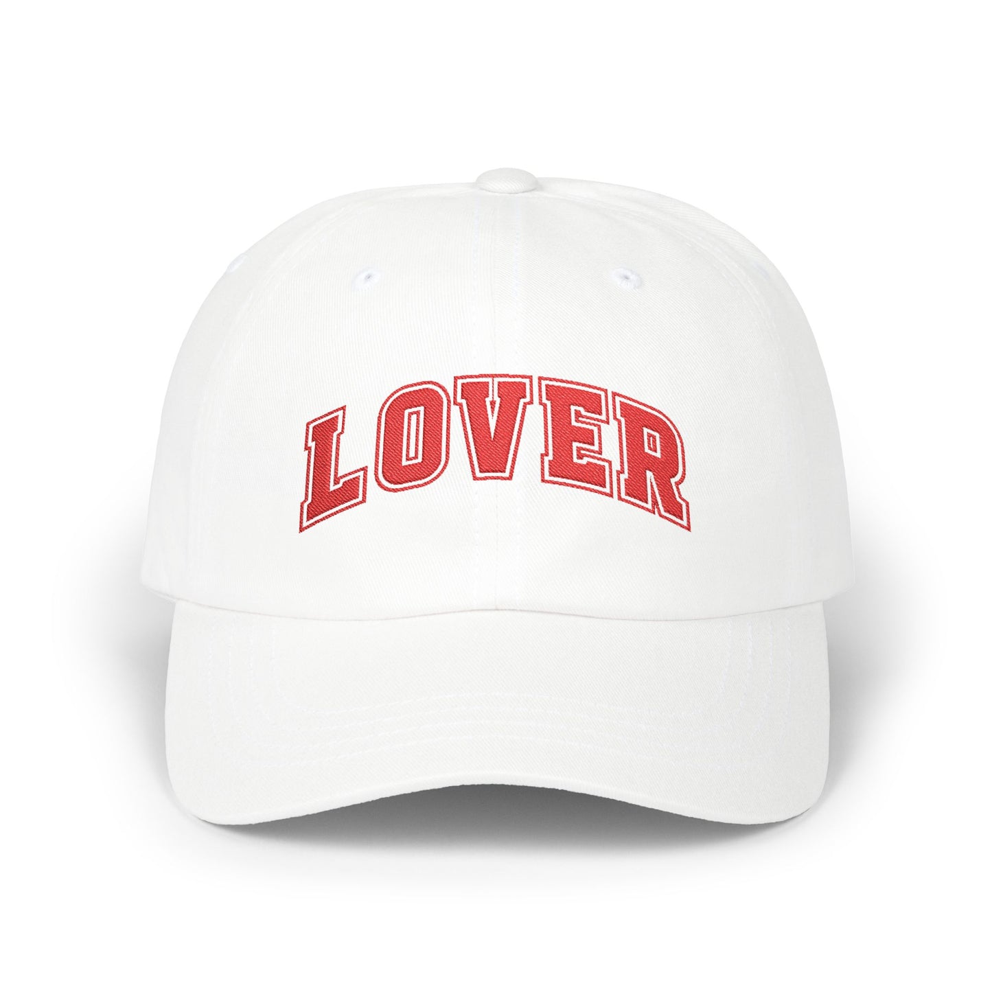 Lover Dad Cap White Red Baseball Hat For Summer Travel Beach Adjustable Snapback Gift For Boyfriend Trendy Casual Hat Outdoor Stylish Hat