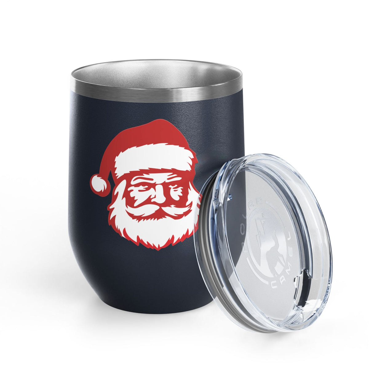 Santa Wine Tumbler Christmas Gift for Wine Lovers Festive Holiday Cup Cute Stainless Steel Travel Mug for Boyfriend Gift For Friend Xmas