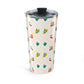 Fruit Pattern Tumbler Italian Summer Travel Mug Cherry Lover Gift Mediterranean Cup Sicilian Vibes Coffee Mug Coastal Picnic Drinkware Gift
