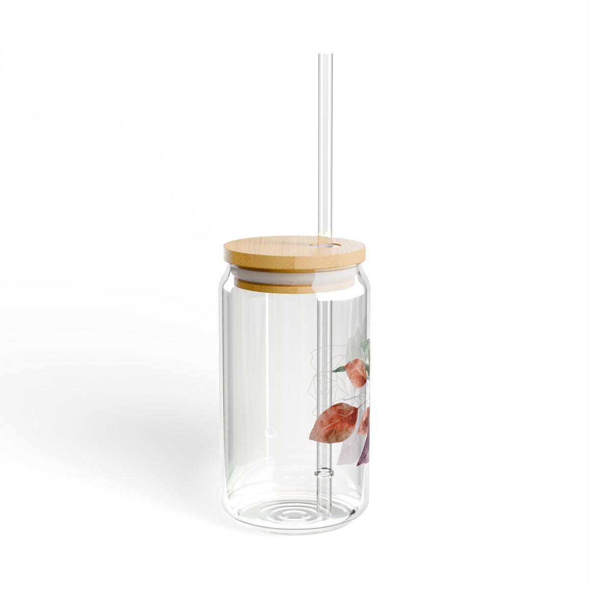 Sipper Glass Wildflower Kitchen Cup Floral Drinkware Cottagecore Gift Rustic Home Decor Spring Brunch Present For Her Tea Lover Housewarming
