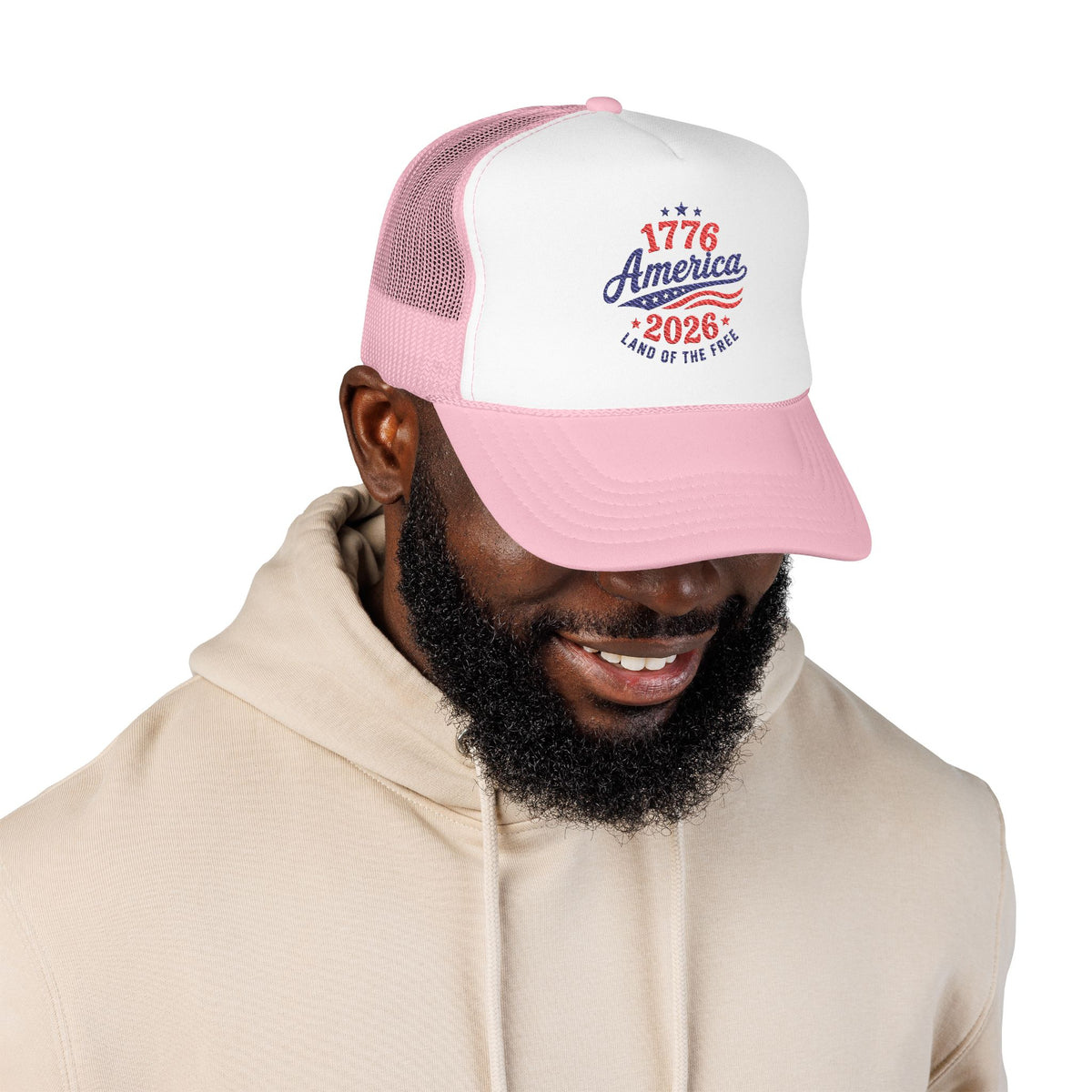 1776 America Trucker Hat For Hiking USA 250th Anniversary Cap For Mom Fourth Of July Hat Patriotic – product image 5